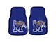 Carpet Front Floor Mats with University of Memphis Logo; Blue (Universal; Some Adaptation May Be Required)