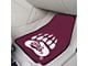 Carpet Front Floor Mats with University of Montana Logo; Maroon (Universal; Some Adaptation May Be Required)