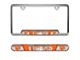 Embossed License Plate Frame with Clemson University Logo; Orange (Universal; Some Adaptation May Be Required)