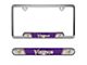 Embossed License Plate Frame with Minnesota Vikings Logo; Purple (Universal; Some Adaptation May Be Required)