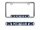 Embossed License Plate Frame with University of Michigan Logo; Blue (Universal; Some Adaptation May Be Required)