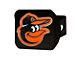 Hitch Cover with Baltimore Orioles Logo; Black (Universal; Some Adaptation May Be Required)