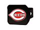 Hitch Cover with Cincinnati Reds Logo; Black (Universal; Some Adaptation May Be Required)