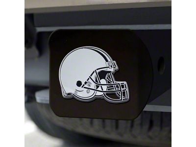 Hitch Cover with Cleveland Browns Logo; Black (Universal; Some Adaptation May Be Required)