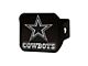 Hitch Cover with Dallas Cowboys Logo; Black (Universal; Some Adaptation May Be Required)