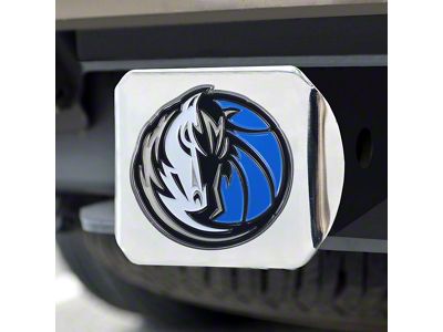 Hitch Cover with Dallas Mavericks Logo; Chrome (Universal; Some Adaptation May Be Required)