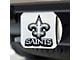 Hitch Cover with New Orleans Saints Logo; Chrome (Universal; Some Adaptation May Be Required)