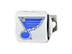 Hitch Cover with St. Louis Blues Logo; Chrome (Universal; Some Adaptation May Be Required)