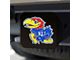 Hitch Cover with University of Kansas Logo; Blue (Universal; Some Adaptation May Be Required)