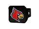 Hitch Cover with University of Louisville Logo; Red (Universal; Some Adaptation May Be Required)