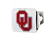 Hitch Cover with University of Oklahoma Logo; Chrome (Universal; Some Adaptation May Be Required)