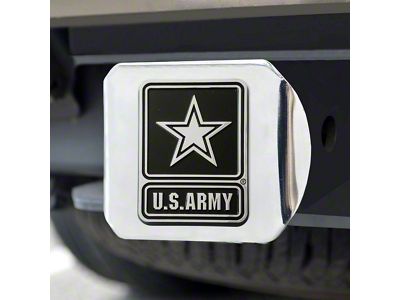 Hitch Cover with U.S. Army Logo; Chrome (Universal; Some Adaptation May Be Required)