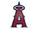 Los Angeles Angels Embossed Emblem; Red (Universal; Some Adaptation May Be Required)