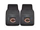 Vinyl Front Floor Mats with Chicago Bears Logo; Black (Universal; Some Adaptation May Be Required)