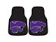 Carpet Front Floor Mats with Kansas State University Logo; Purple (Universal; Some Adaptation May Be Required)