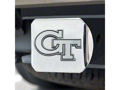 Hitch Cover with Georgia Tech Logo; Chrome (Universal; Some Adaptation May Be Required)