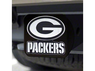 Hitch Cover with Green Bay Packers Logo; Black (Universal; Some Adaptation May Be Required)