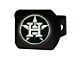 Hitch Cover with Houston Astros Logo; Black (Universal; Some Adaptation May Be Required)