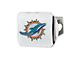 Hitch Cover with Miami Dolphins Logo; Aqua (Universal; Some Adaptation May Be Required)