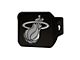 Hitch Cover with Miami Heat Logo; Black (Universal; Some Adaptation May Be Required)