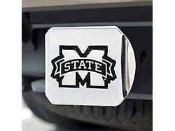 Hitch Cover with Mississippi State University Logo; Chrome (Universal; Some Adaptation May Be Required)