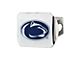 Hitch Cover with Penn State University Logo; Chrome (Universal; Some Adaptation May Be Required)