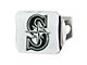 Hitch Cover with Seattle Mariners Logo; Chrome (Universal; Some Adaptation May Be Required)