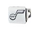 Hitch Cover with Utah Jazz Logo; Chrome (Universal; Some Adaptation May Be Required)