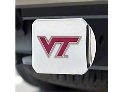 Hitch Cover with Virginia Tech Logo; Chrome (Universal; Some Adaptation May Be Required)