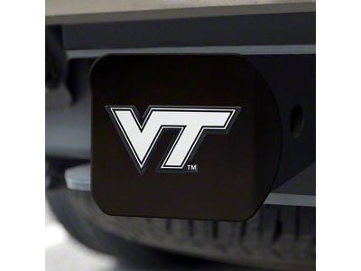 Hitch Cover with Virginia Tech Logo; Maroon (Universal; Some Adaptation May Be Required)