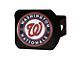 Hitch Cover with Washington Nationals Logo; Black (Universal; Some Adaptation May Be Required)