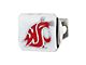 Hitch Cover with Washington State University Logo; Chrome (Universal; Some Adaptation May Be Required)