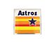 Houston Astros Embossed Emblem; Yellow and Orange (Universal; Some Adaptation May Be Required)