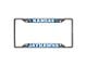 License Plate Frame with University of Kansas Logo; Chrome (Universal; Some Adaptation May Be Required)