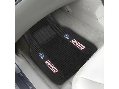 Molded Front Floor Mats with New York Giants Logo (Universal; Some Adaptation May Be Required)