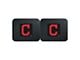 Molded Rear Floor Mats with Cleveland Indians Logo (Universal; Some Adaptation May Be Required)