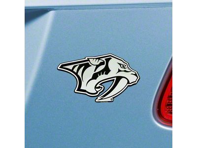 Nashville Predators Emblem; Chrome (Universal; Some Adaptation May Be Required)