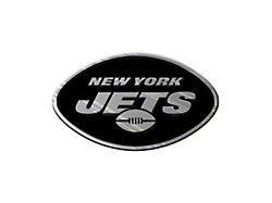 New York Jets Molded Emblem; Chrome (Universal; Some Adaptation May Be Required)