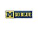 University of Michigan Embossed Emblem; Blue (Universal; Some Adaptation May Be Required)