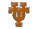 University of Texas Embossed Emblem; Orange (Universal; Some Adaptation May Be Required)