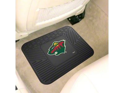 Utility Mat with Minnesota Wild Logo; Black (Universal; Some Adaptation May Be Required)