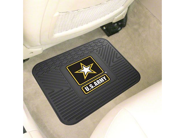 Utility Mat with U.S. Army Logo; Black (Universal; Some Adaptation May Be Required)