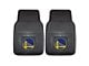 Vinyl Front Floor Mats with Golden State Warriors Logo; Black (Universal; Some Adaptation May Be Required)