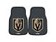 Carpet Front Floor Mats with Vegas Golden Knights Logo; Gray (Universal; Some Adaptation May Be Required)