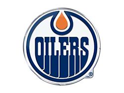 Edmonton Oilers Embossed Emblem; Blue and Orange (Universal; Some Adaptation May Be Required)