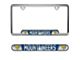 Embossed License Plate Frame with West Virginia University Logo; Blue (Universal; Some Adaptation May Be Required)