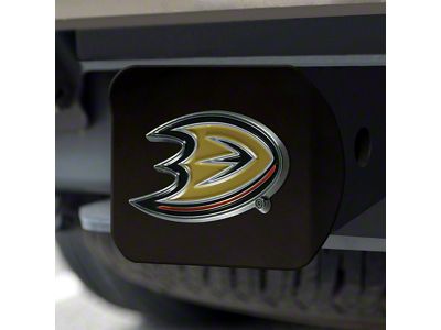 Hitch Cover with Anaheim Ducks Logo; Black (Universal; Some Adaptation May Be Required)