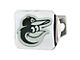 Hitch Cover with Baltimore Orioles Logo; Chrome (Universal; Some Adaptation May Be Required)