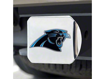 Hitch Cover with Carolina Panthers Logo; Blue (Universal; Some Adaptation May Be Required)