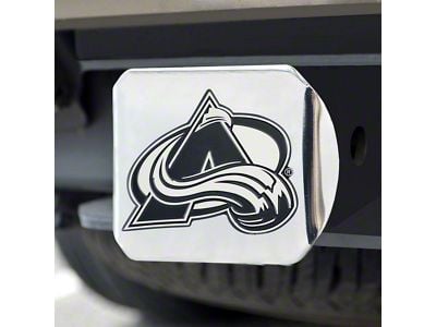 Hitch Cover with Colorado Avalanche Logo; Chrome (Universal; Some Adaptation May Be Required)